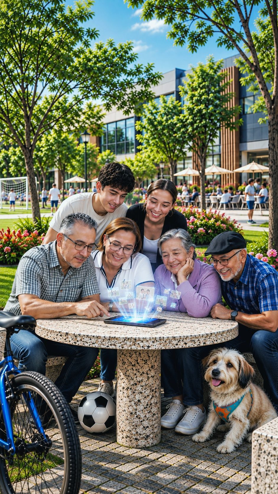 Familia viviendo un recuerdo MIORBIA